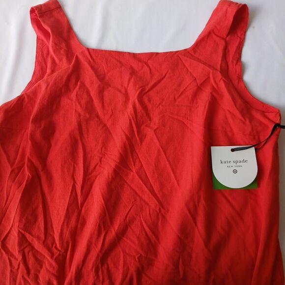 Kate Spade Womens XL Red Scalloped Mini Shift Dress Trendy Designer Vacation NWT - Picture 6 of 6